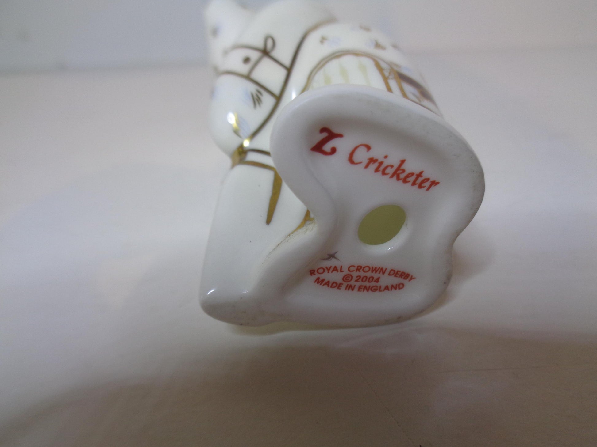 Royal Crown Derby Miniature Teddies Collection Cricketer