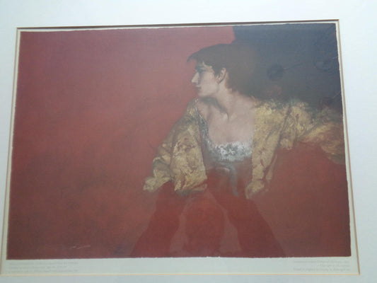 Sir William Russell Flint Limited Edition Print "The Red Background "