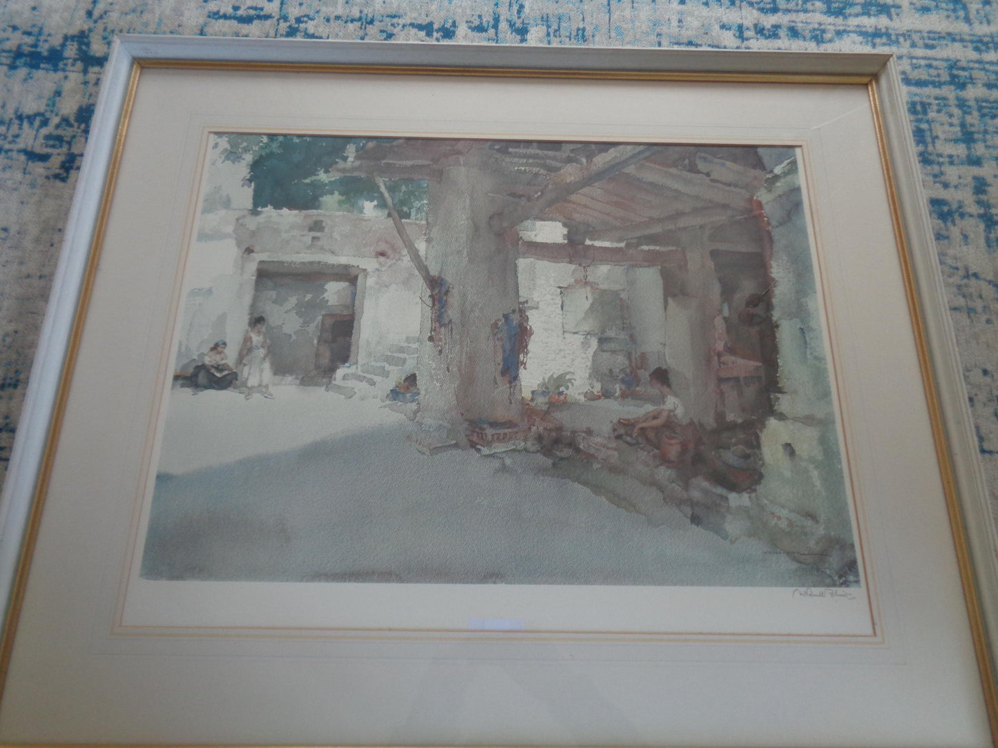 Sir William Russell Flint Signed Limited Edition Print " Conversation, St. Martin d'Ardeche "