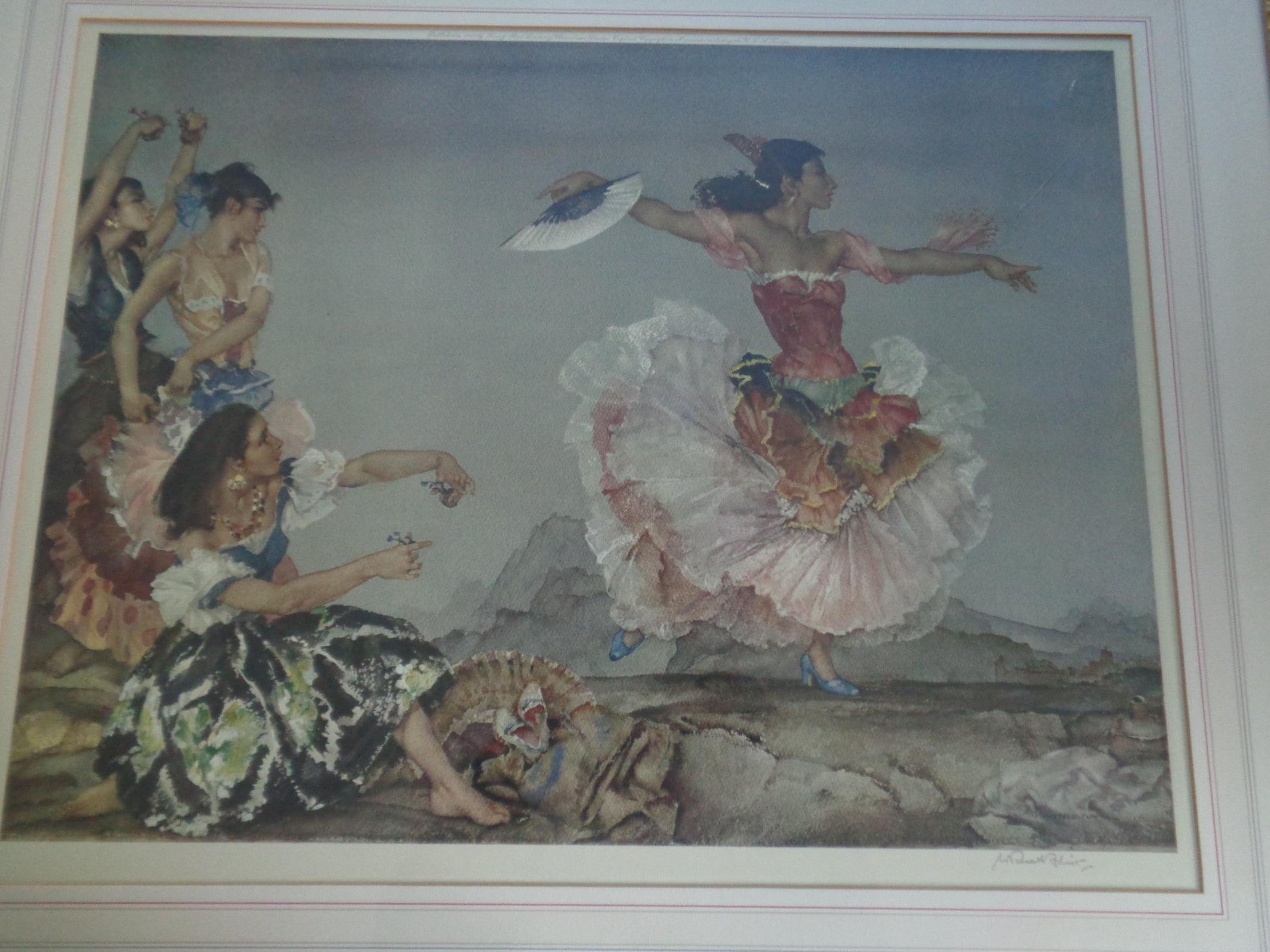 Sir William Russell Flint Signed Limited Edition Print " Danza Montana "