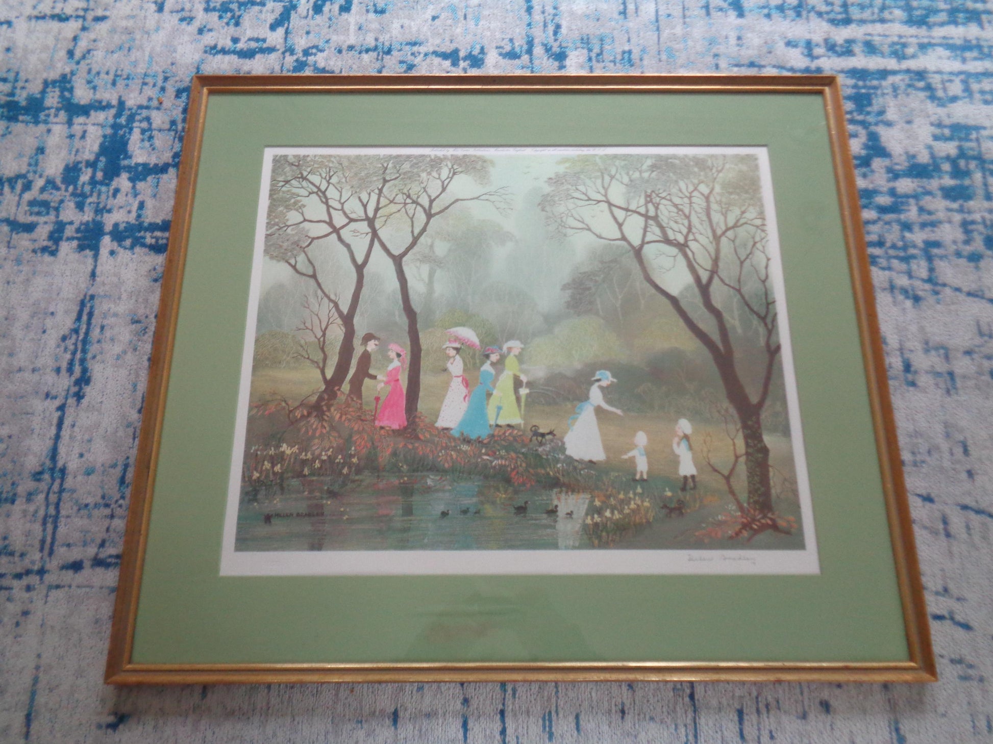 Helen Bradley Signed Print "On a Lovely Summers Day"