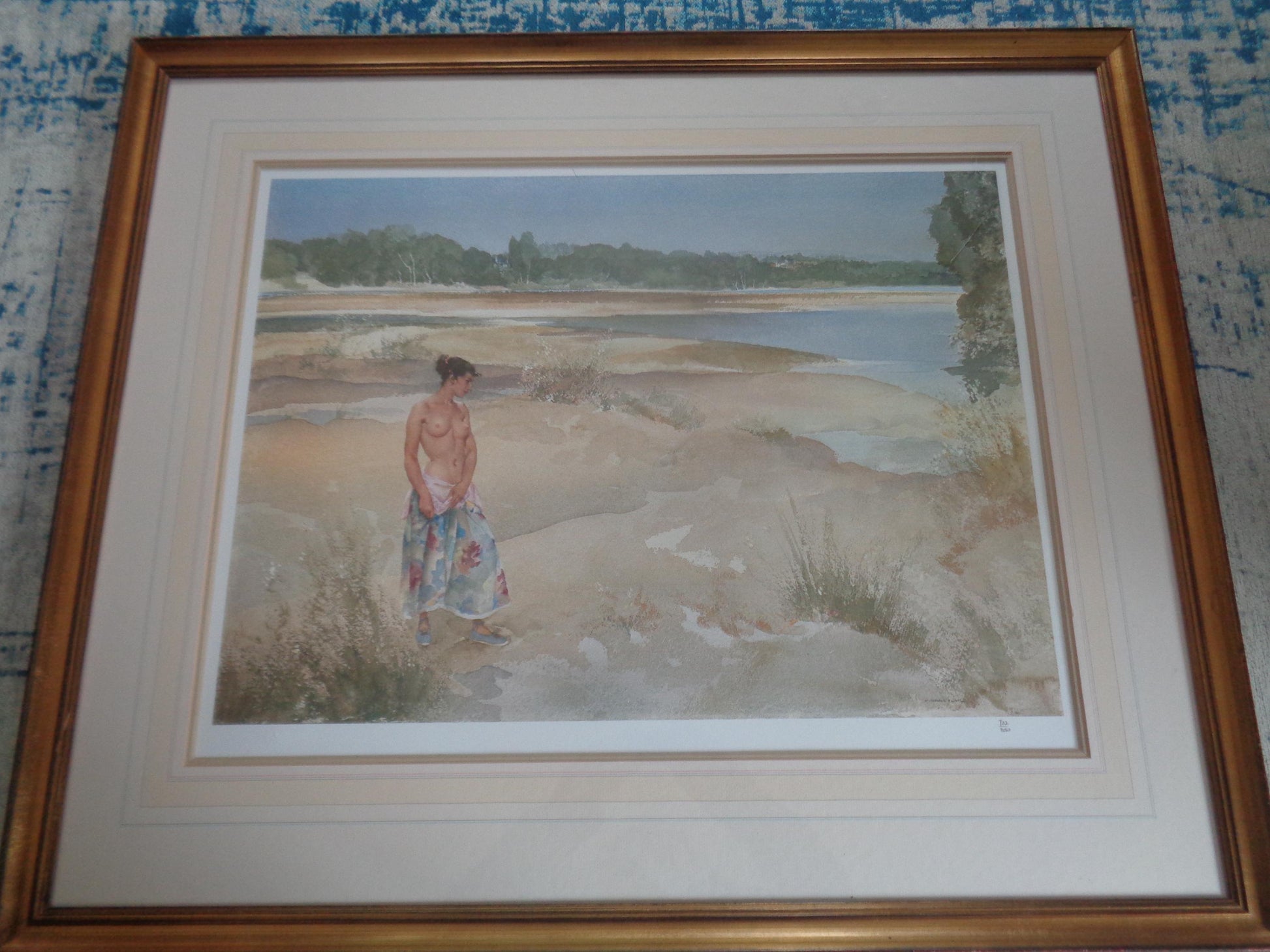 Sir William Russell Flint Limited Edition Print "Carlotta on the Loire"