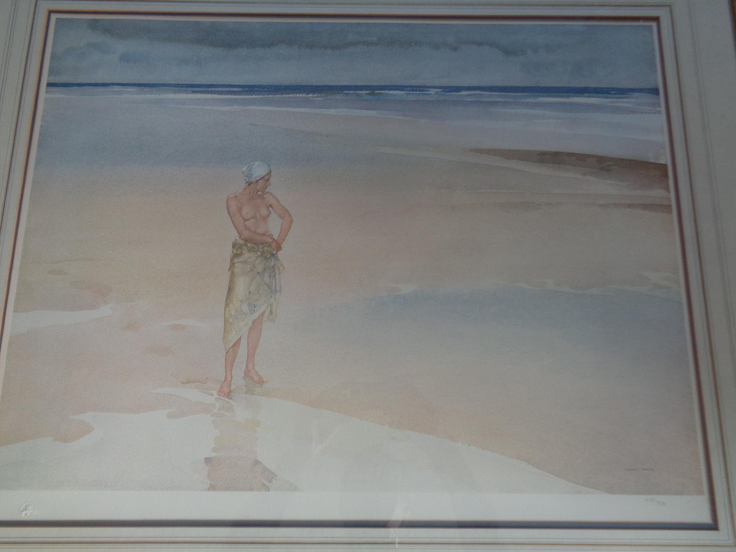 Sir William Russell Flint Limited Edition Print "Lydia on the Sands"