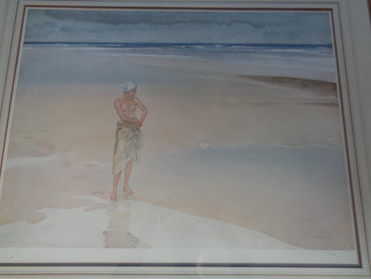 Sir William Russell Flint Limited Edition Print "Lydia on the Sands"