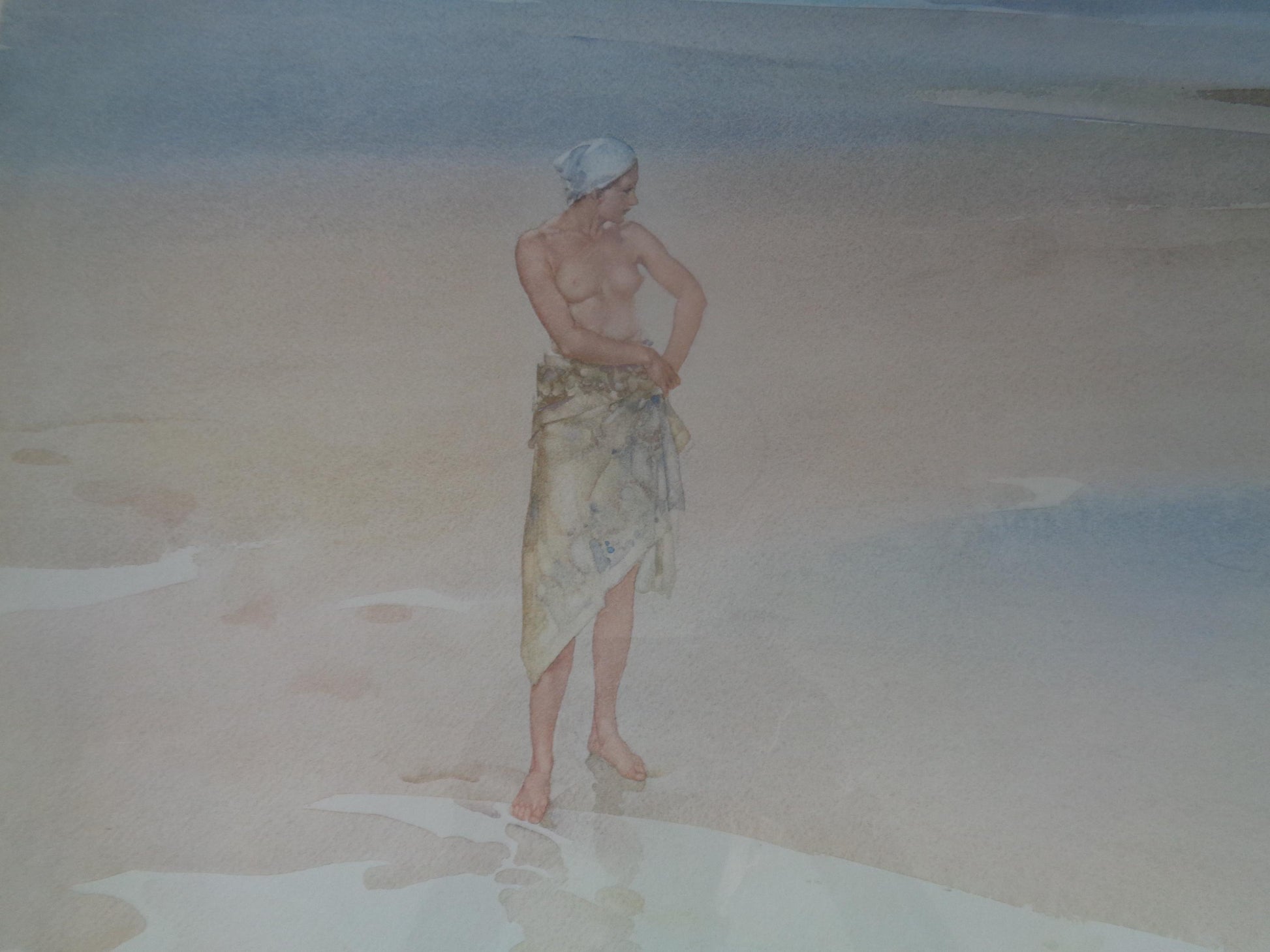 Sir William Russell Flint Limited Edition Print "Lydia on the Sands"