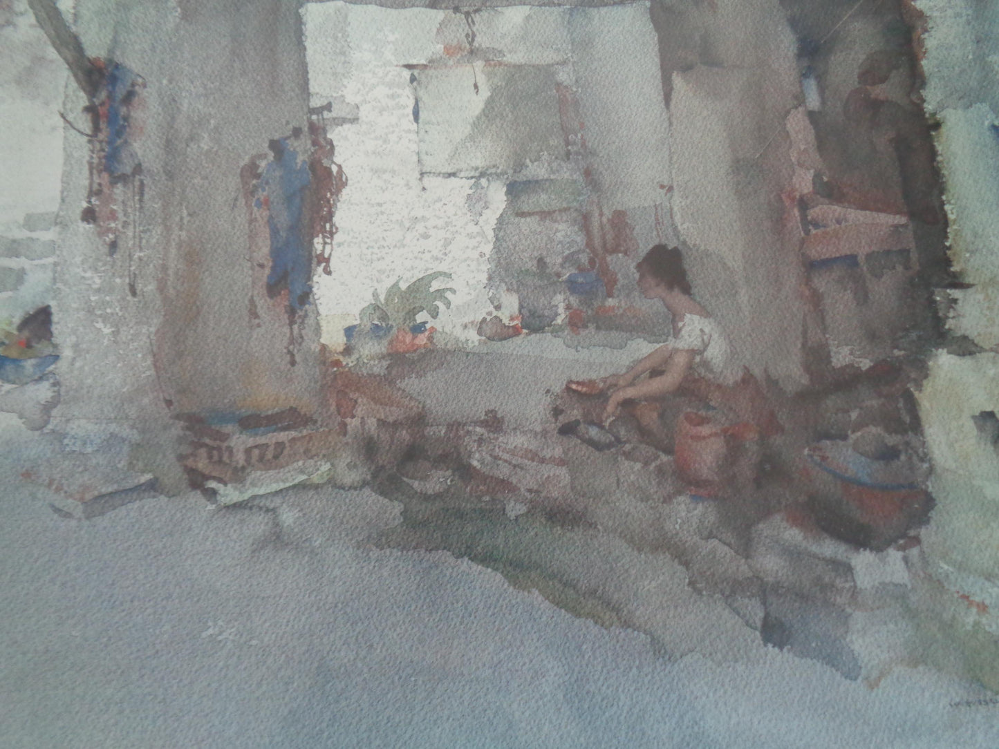 Sir William Russell Flint Signed Limited Edition Print " Conversation, St. Martin d'Ardeche "