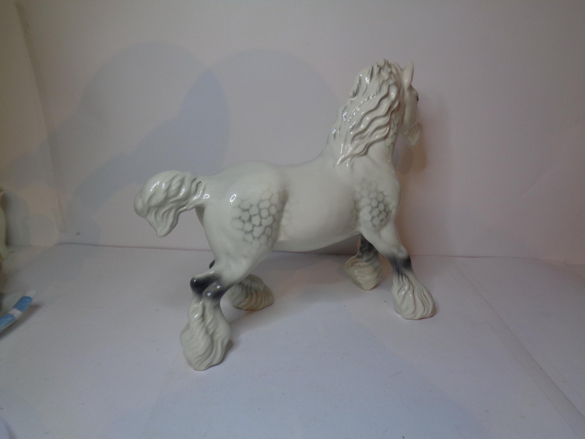 Beswick Horse Cantering Shire No 975 Grey Gloss Colourway