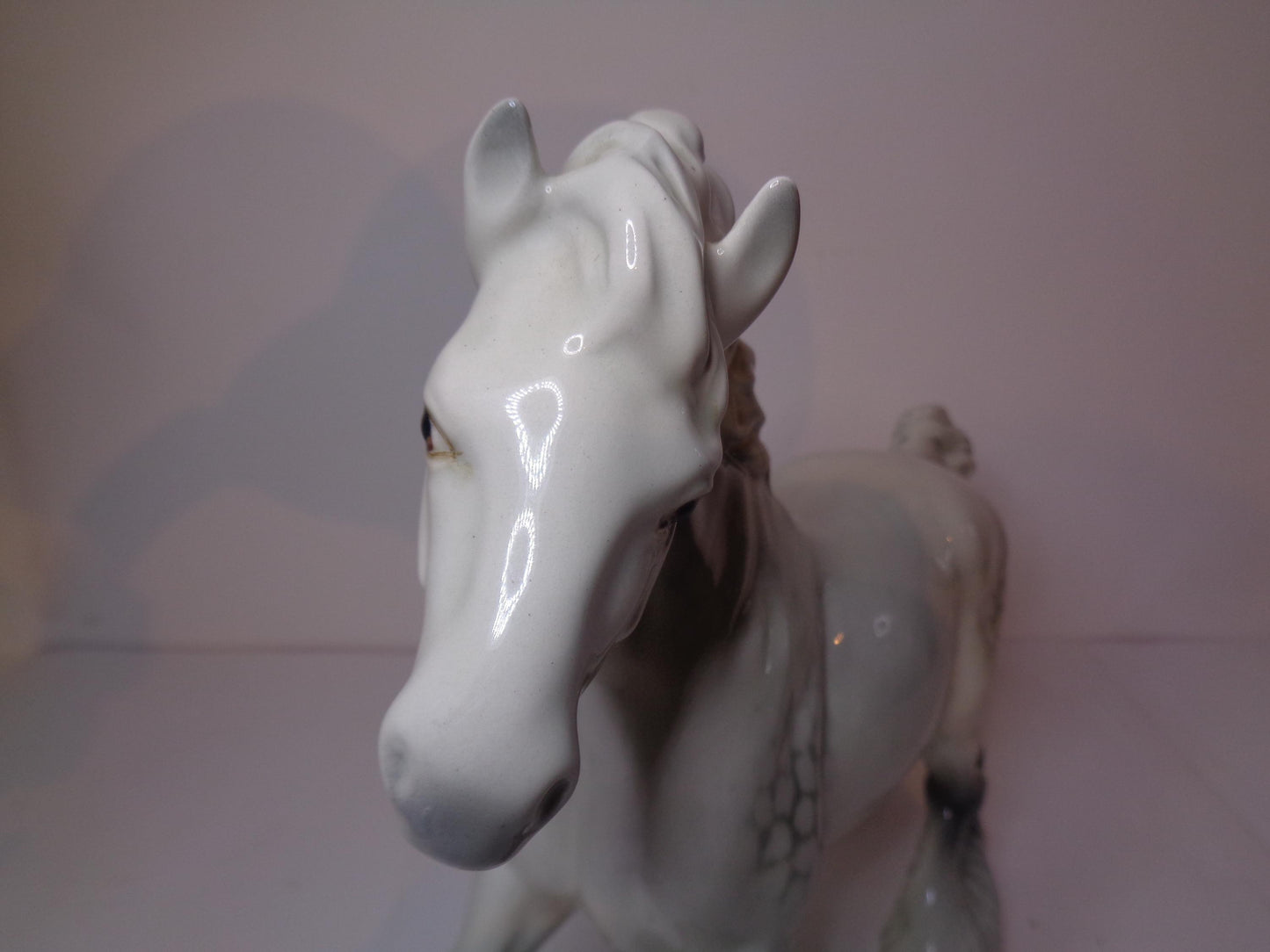 Beswick Horse Cantering Shire No 975 Grey Gloss Colourway