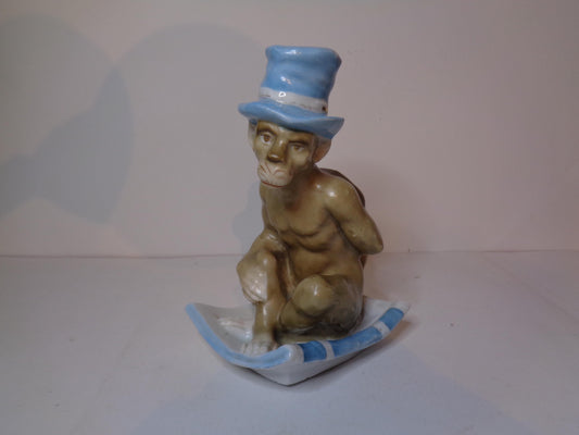 Monkey "Go to Bed" Antique Chamberstick