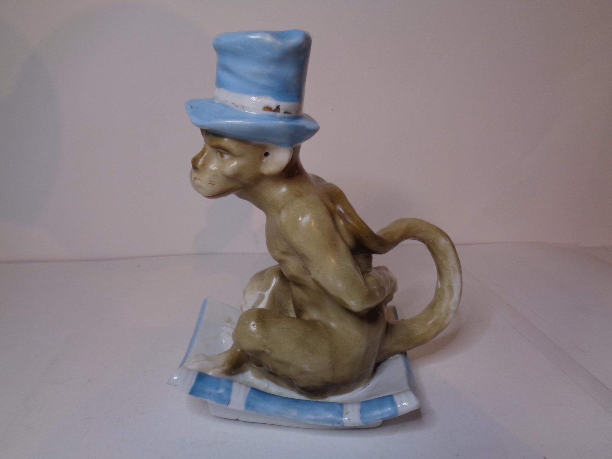 Monkey "Go to Bed" Antique Chamberstick