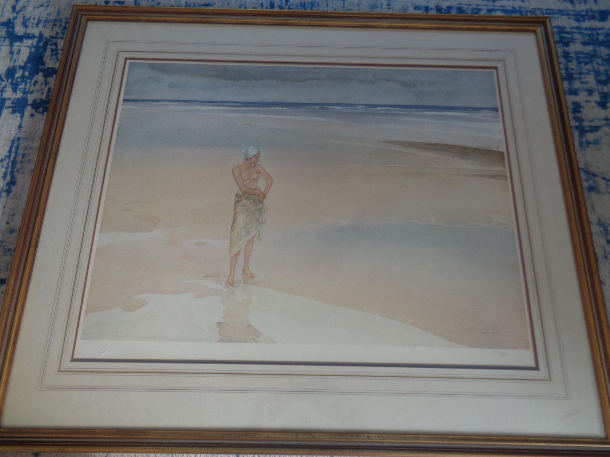 Sir William Russell Flint Limited Edition Print "Lydia on the Sands"