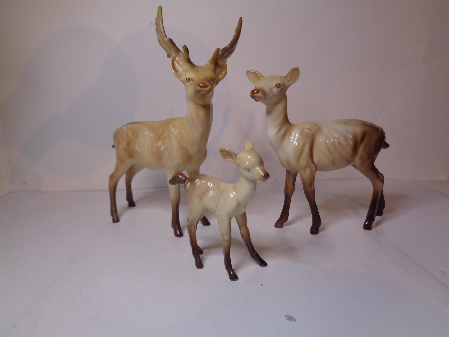 Beswick Deer family; Stag, Doe and Fawn