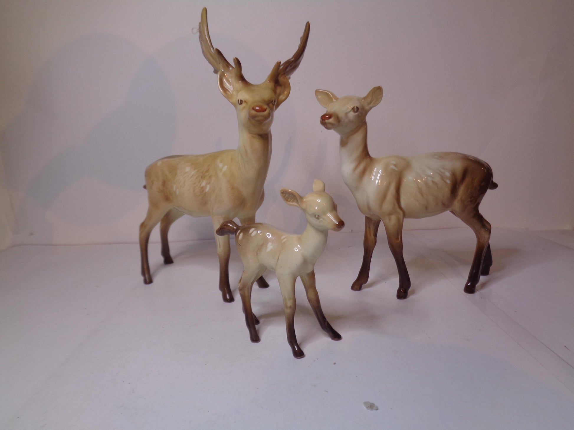 Beswick Deer family; Stag, Doe and Fawn