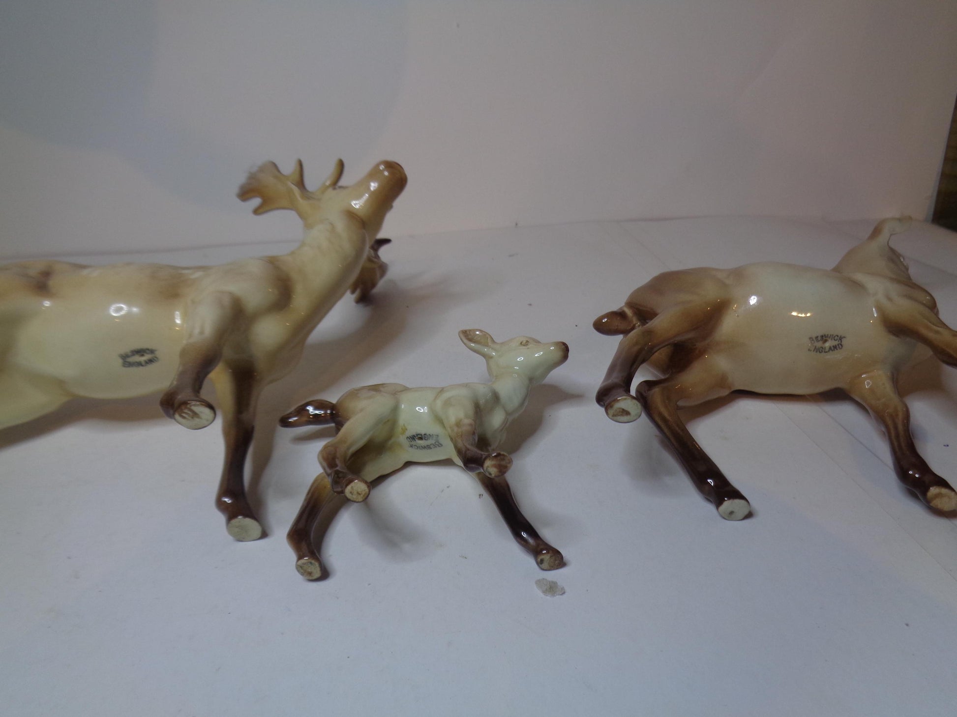 Beswick Deer family; Stag, Doe and Fawn