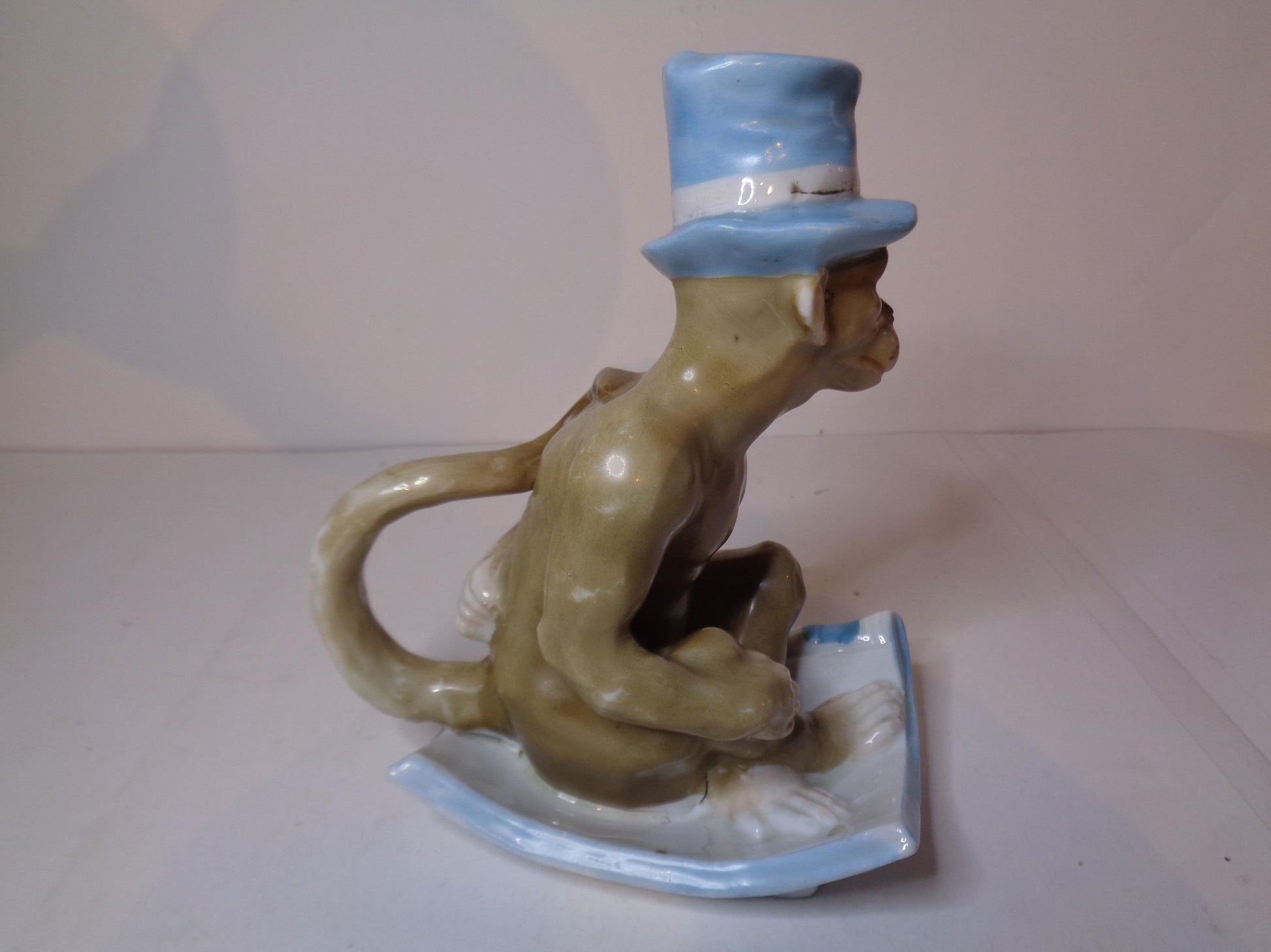 Monkey "Go to Bed" Antique Chamberstick