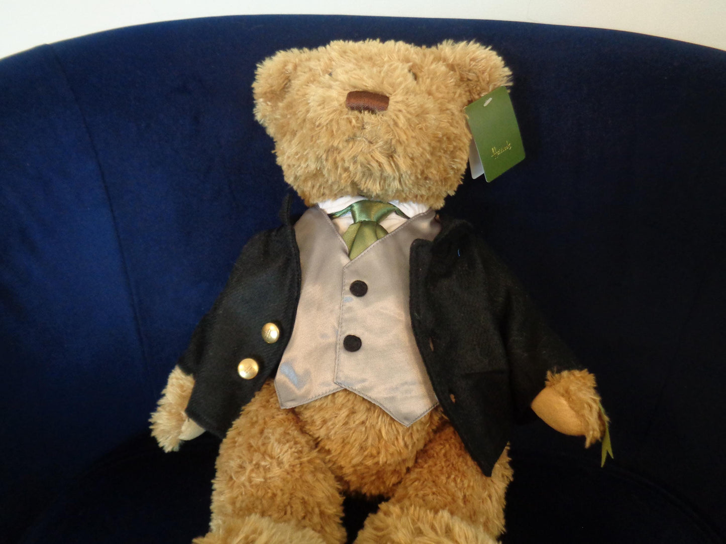 Harrods The Annual Bear for 2010 with jacket, waistcoat, shirt and tie