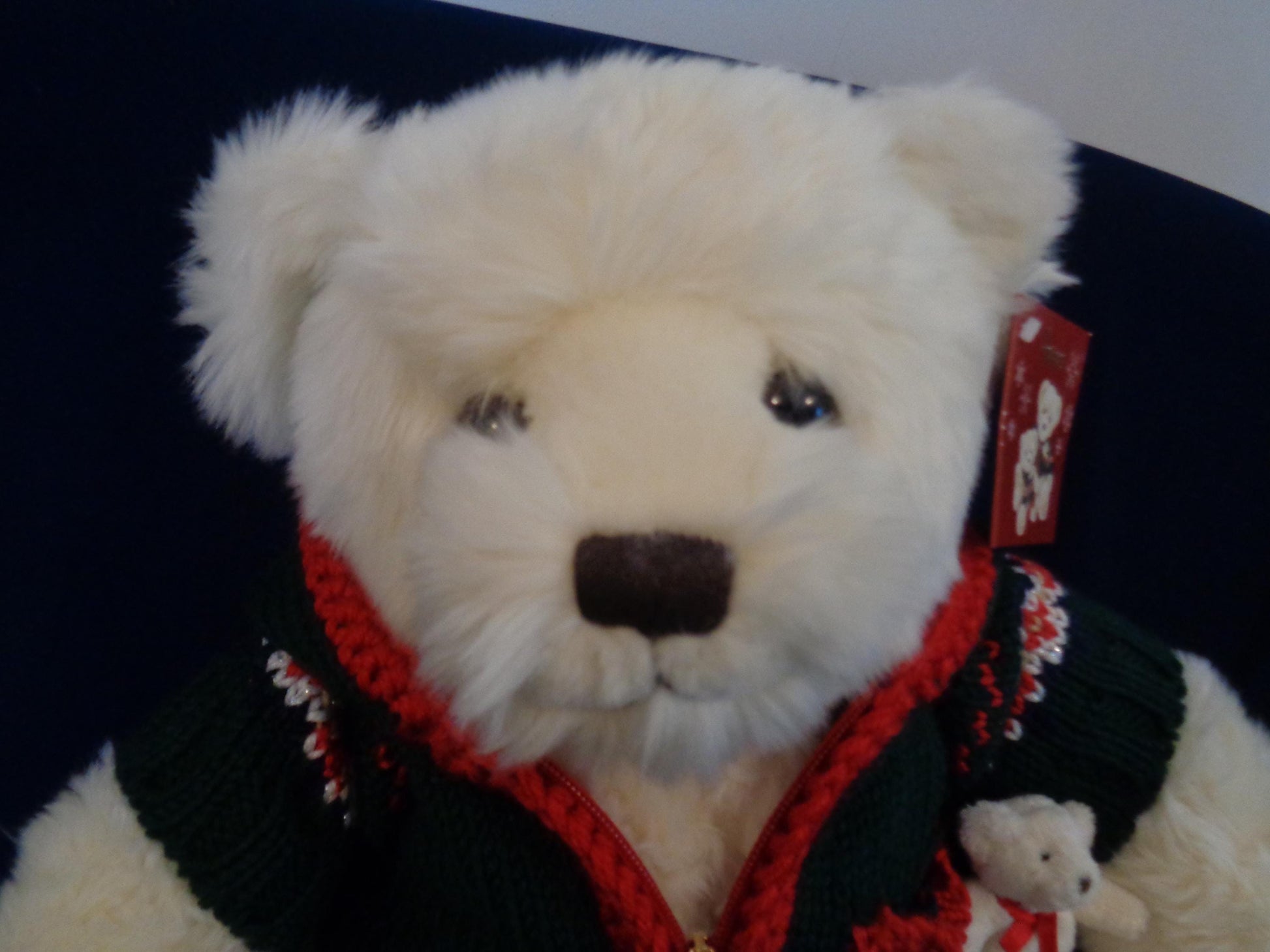 ALEXANDER Harrods Christmas Bear for 2006 with Fair Isle Knit Jacket and his own little Teddy