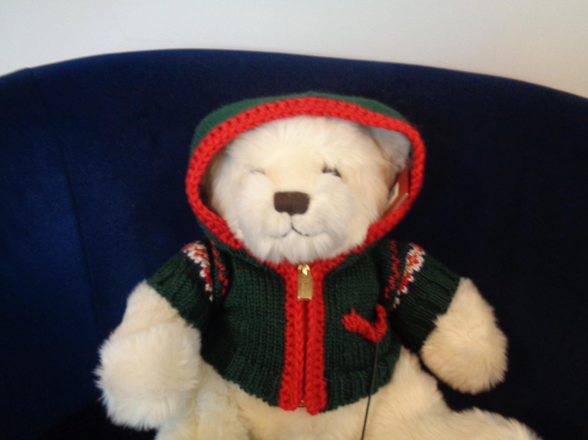 ALEXANDER Harrods Christmas Bear for 2006 with Fair Isle Knit Jacket and his own little Teddy