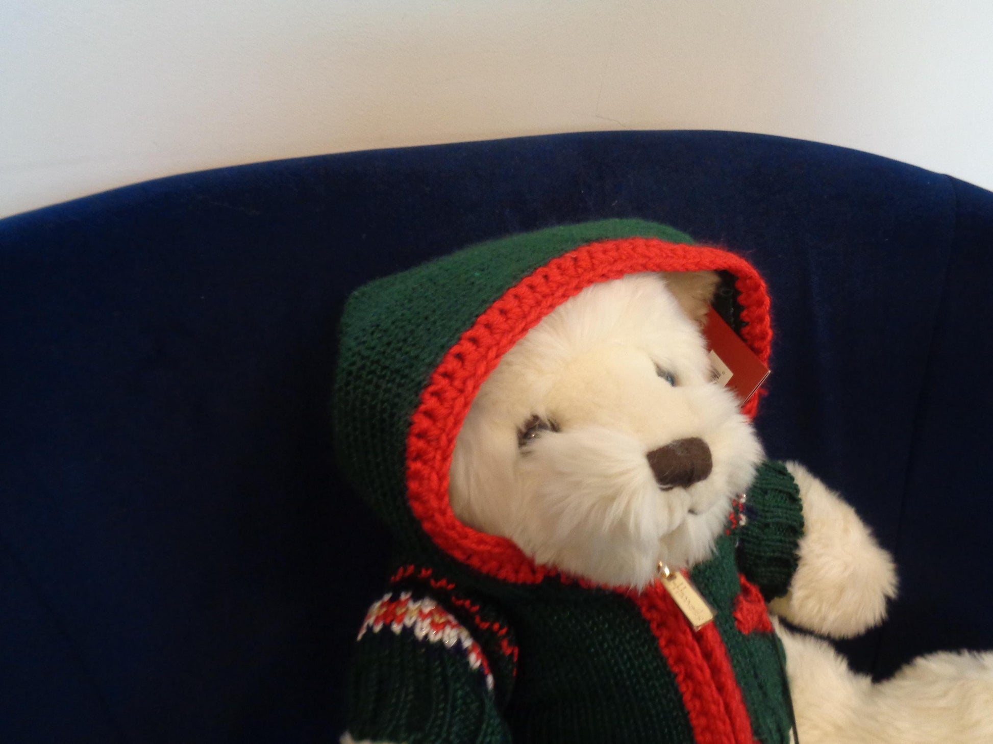 ALEXANDER Harrods Christmas Bear for 2006 with Fair Isle Knit Jacket and his own little Teddy