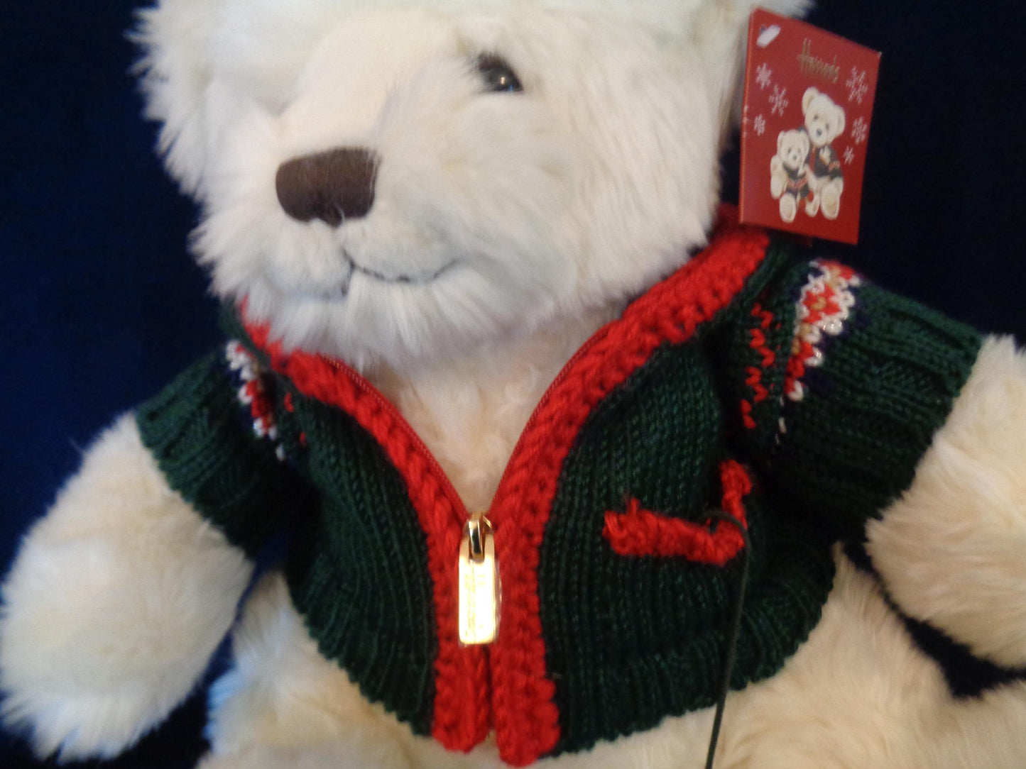 ALEXANDER Harrods Christmas Bear for 2006 with Fair Isle Knit Jacket and his own little Teddy