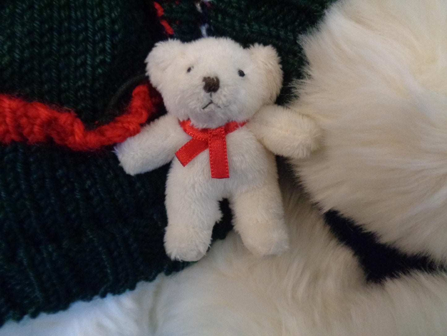 ALEXANDER Harrods Christmas Bear for 2006 with Fair Isle Knit Jacket and his own little Teddy