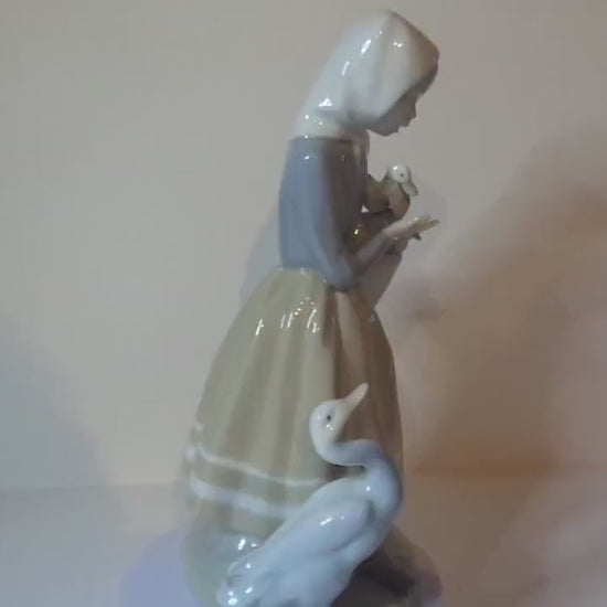 LLadro Shepherdess with Ducks number 4568 Issued 1969