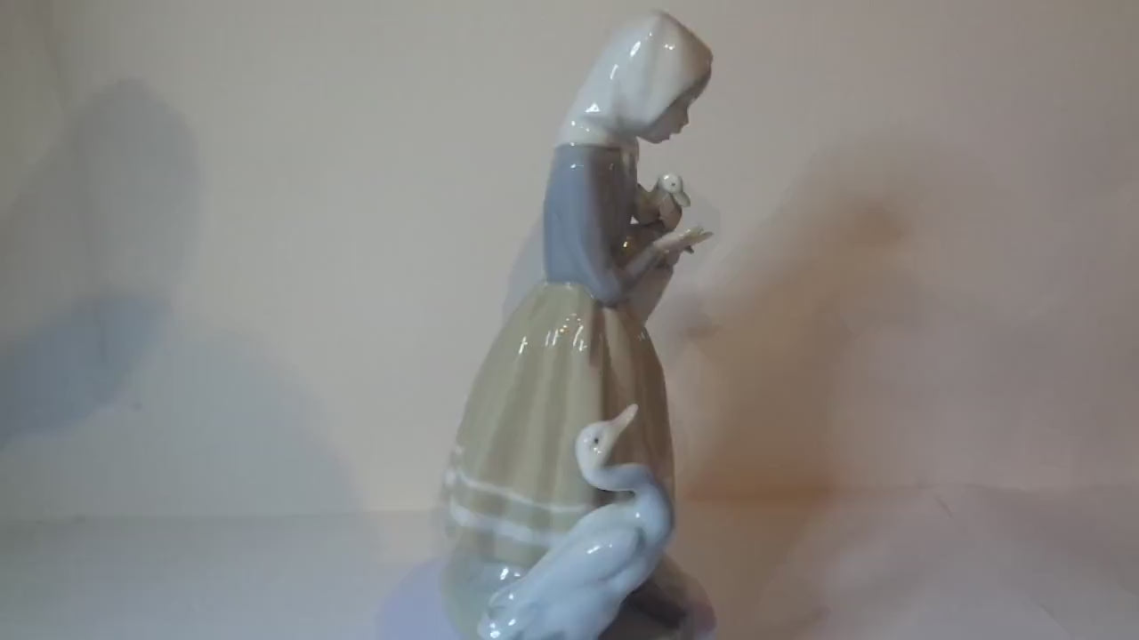 LLadro Shepherdess with Ducks number 4568 Issued 1969