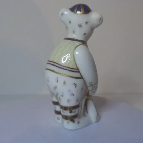 Royal Crown Derby Miniature Teddies Collection Cricketer