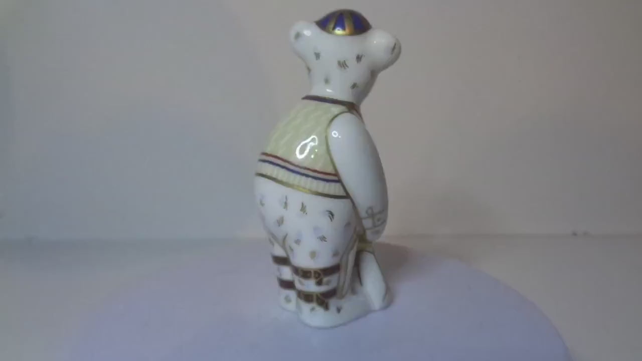 Royal Crown Derby Miniature Teddies Collection Cricketer